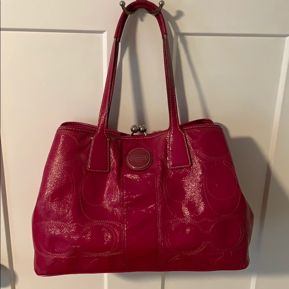 Coach - all season patent satchel